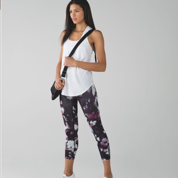 LULULEMON WUNDER UNDER CROP III LEGGINGS KARA BLOSSOM MULTI 4 - Picture 4 of 11